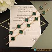 Van Cleef & Arpels Green Four-leaf Clover Bracelet - 6