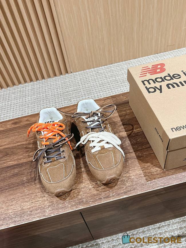 New Balance X Miu Miu 530 SL Suede Sneakers - 1