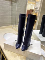 Givenchy Dark Blue Boots With Gold Lock - 2