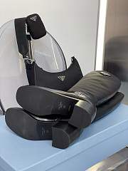 Prada Leather and Nylon Boots Black   - 6