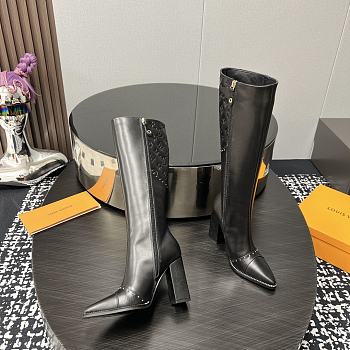 Louis Vuitton Silhouette High Heels Boots Black 