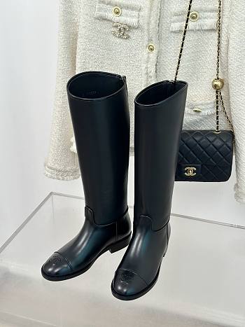 Chanel High Heels Boots Black