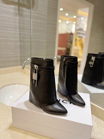 Givenchy Short Boots Black Silver Lock