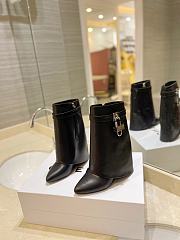 Givenchy Short Boots Black Silver Lock - 6