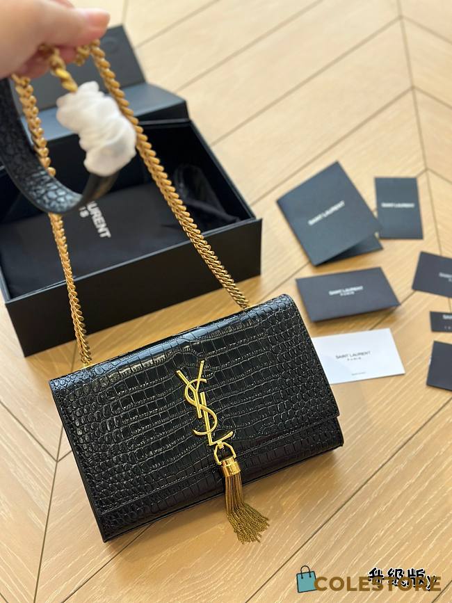 YSL Kate Chain Bag Black 22 cm - 1