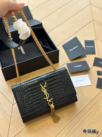 YSL Kate Chain Bag Black 22 cm