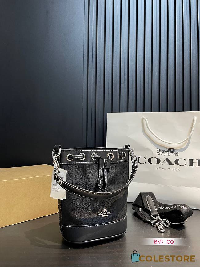 Coach Mini Bucket Bag Black 15 x 19 cm - 1