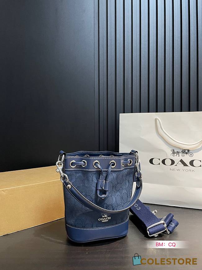 Coach Mini Bucket Bag Blue 15 x 19 cm - 1