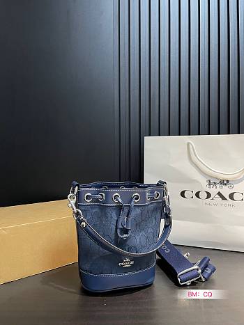 Coach Mini Bucket Bag Blue 15 x 19 cm