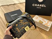 Chanel Le Boy Black And Yellow 25 cm - 4
