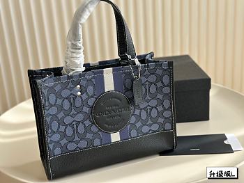 Coach Tote Dark Blue And Black 30 x 23 cm