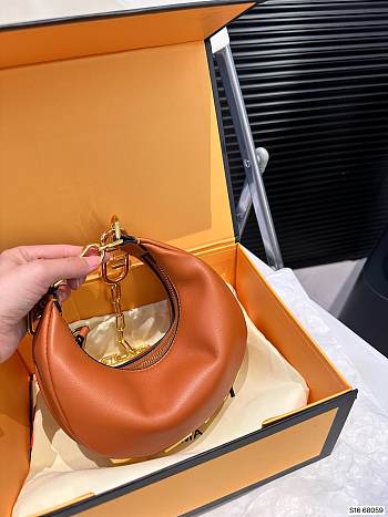Fendi Graphy Brown Mini Bag 18 x 10 cm 