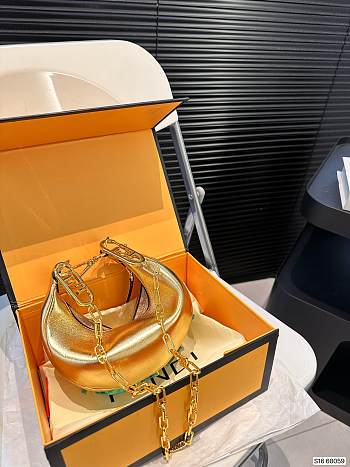 Fendi Graphy Yellow Mini Bag 18 x 10 cm 