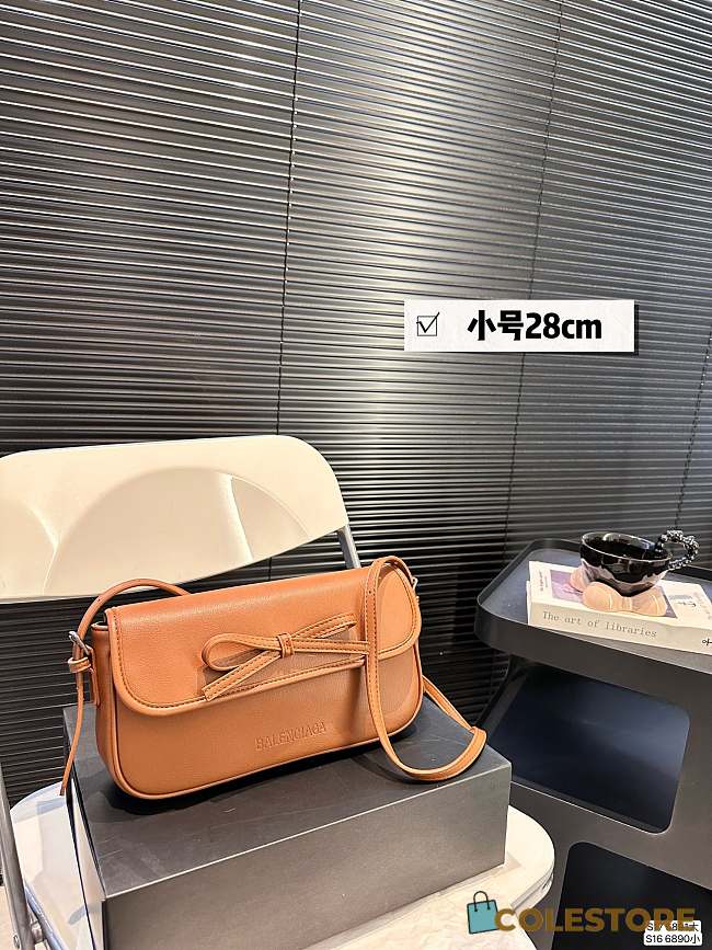 Colestore Balenciaga Leopolda Pochette Mini Bag Brown 28 x 14 cm - 1