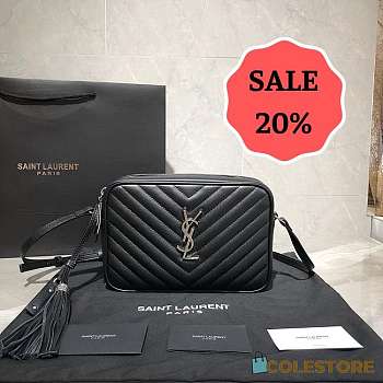 Only $159 YSL Lou Camera Bag In Black Quilted Leather 612544 Size: 23x16x6cm