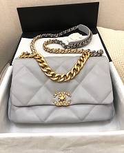 Chanel 19 Flap Bag Grey AS1161 30 x 20 x 10 cm - 1