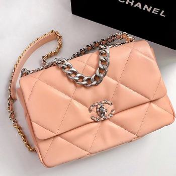 Chanel 19 Flap Bag Orange-Pink AS1161 30 x 20 x 10 cm