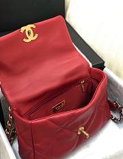 Chanel 19 Flap Bag Red AS1161 26 x 16 x 9 cm - 3