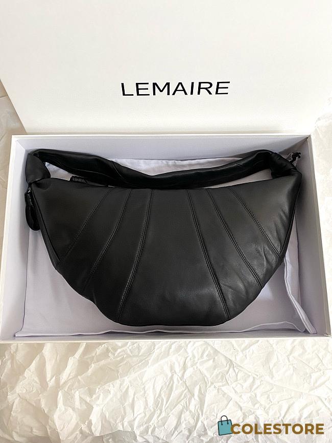 Lemaire Small Croissant Bag Black 17 x 8 x 25.5 cm - 1