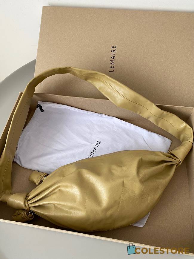 Lemaire Medium Soft Croissant Bag In Dusty Sage 18 cm - 1