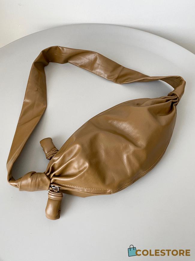 Lemaire Medium Soft Croissant Bag In Brown Dusty Sage 18 cm - 1