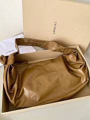 Lemaire Medium Soft Croissant Bag In Brown Dusty Sage 18 cm - 5