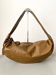 Lemaire Medium Soft Croissant Bag In Brown Dusty Sage 18 cm - 2