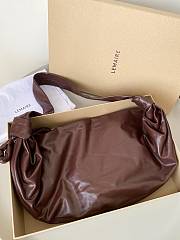Lemaire Medium Soft Croissant Bag In Rouge 18 cm - 3