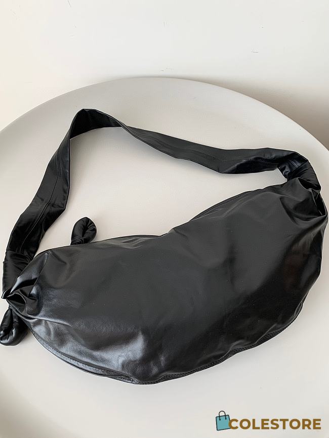 Lemaire Medium Soft Croissant Bag In Black 18 cm - 1