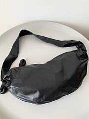 Lemaire Medium Soft Croissant Bag In Black 18 cm - 1