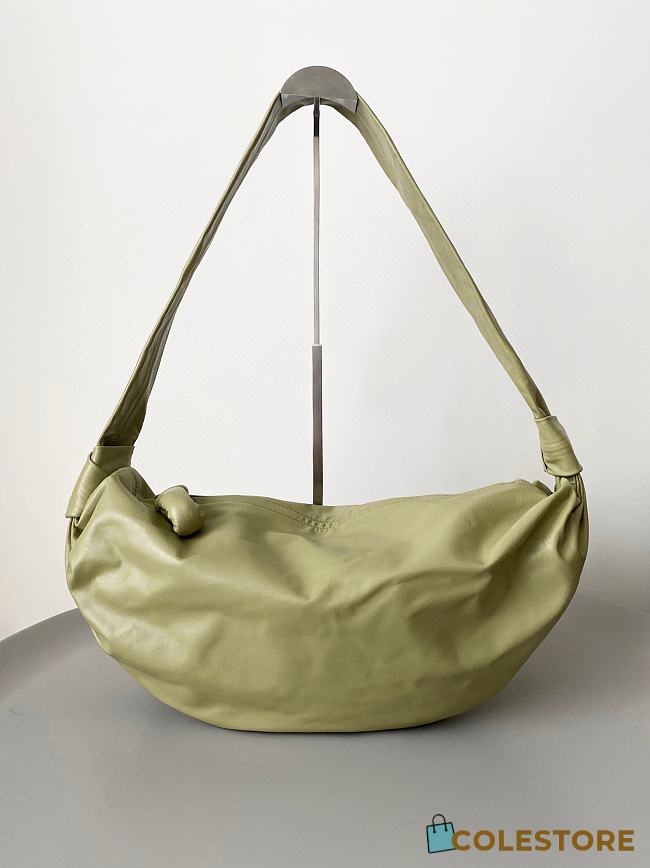 Lemaire Medium Soft Croissant Bag In Dusty Sage Green 18 cm - 1