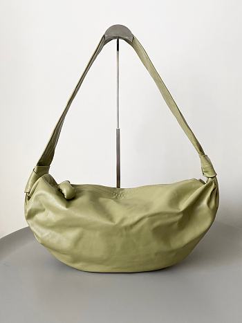 Lemaire Medium Soft Croissant Bag In Dusty Sage Green 18 cm