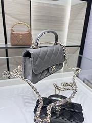 Chanel 24a Flap Bag Grey 20 cm - 5