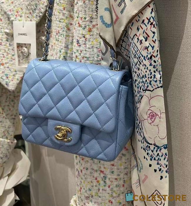 Chanel 24a Flap Bag Blue 20 cm - 1