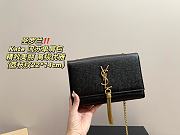 Saint Laurent Kate Tassel Meidum Shoulder Bag Black 22 x 14 cm - 1