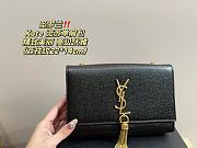 Saint Laurent Kate Tassel Meidum Shoulder Bag Black 22 x 14 cm - 2