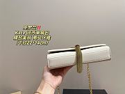 Saint Laurent Kate Tassel Meidum Shoulder Bag White 22 x 14 cm - 4