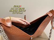 Givenchy Calfskin Crocodile Embossed Small Cut Out Shoulder Bag Brown 31 x 27 cm - 3