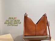 Givenchy Calfskin Crocodile Embossed Small Cut Out Shoulder Bag Brown 31 x 27 cm - 6