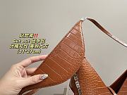 Givenchy Calfskin Crocodile Embossed Small Cut Out Shoulder Bag Brown 31 x 27 cm - 5