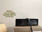 Givenchy Caftskin Crocodile Embossed Small Cut Out Shoulder Bag Black 31 x 27 cm - 2