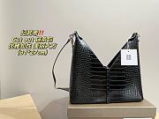 Givenchy Caftskin Crocodile Embossed Small Cut Out Shoulder Bag Black 31 x 27 cm - 3
