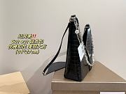 Givenchy Caftskin Crocodile Embossed Small Cut Out Shoulder Bag Black 31 x 27 cm - 4