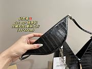Givenchy Caftskin Crocodile Embossed Small Cut Out Shoulder Bag Black 31 x 27 cm - 5