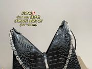 Givenchy Caftskin Crocodile Embossed Small Cut Out Shoulder Bag Black 31 x 27 cm - 6