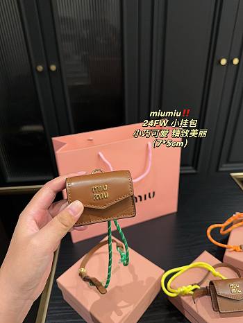 Miu Miu Mini Bag Brown 7 x 5 cm