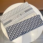 Christian Dior Oblique Light Blue Scarf 200 x 45 cm  - 6