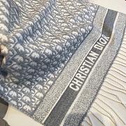 Christian Dior Oblique Light Blue Scarf 200 x 45 cm  - 5