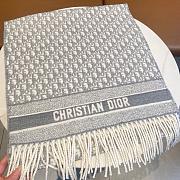 Christian Dior Oblique Light Blue Scarf 200 x 45 cm  - 4