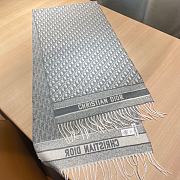Christian Dior Oblique Light Blue Scarf 200 x 45 cm  - 2